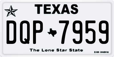 TX license plate DQP7959