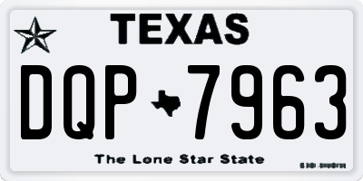 TX license plate DQP7963