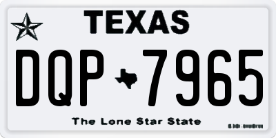 TX license plate DQP7965