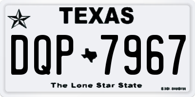 TX license plate DQP7967