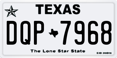 TX license plate DQP7968