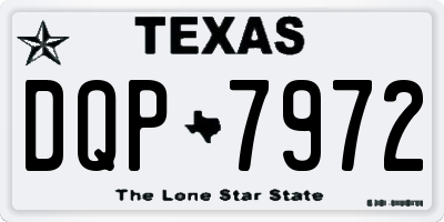TX license plate DQP7972