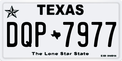 TX license plate DQP7977