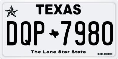 TX license plate DQP7980