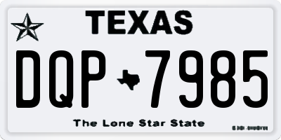 TX license plate DQP7985