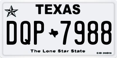 TX license plate DQP7988