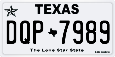 TX license plate DQP7989