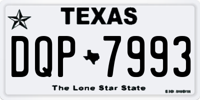 TX license plate DQP7993