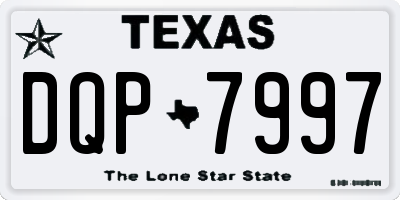 TX license plate DQP7997