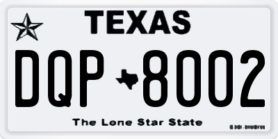 TX license plate DQP8002