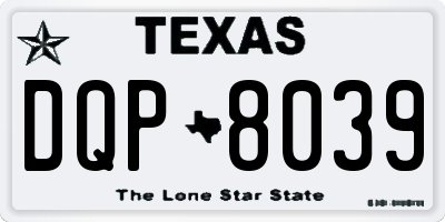 TX license plate DQP8039