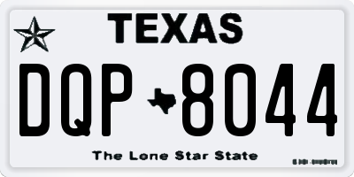 TX license plate DQP8044