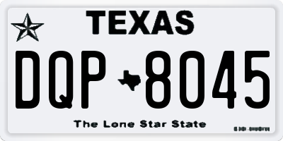 TX license plate DQP8045