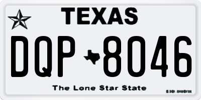 TX license plate DQP8046