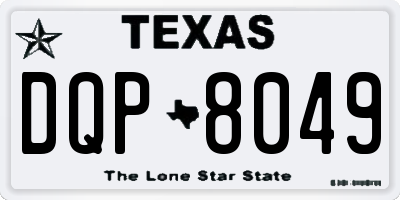 TX license plate DQP8049