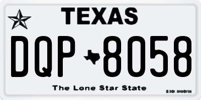 TX license plate DQP8058