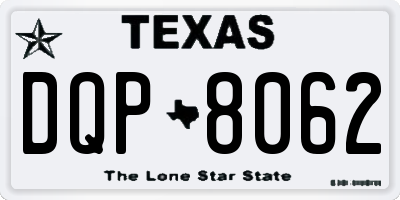 TX license plate DQP8062
