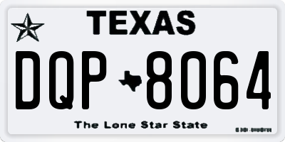 TX license plate DQP8064