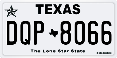 TX license plate DQP8066