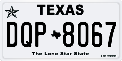 TX license plate DQP8067