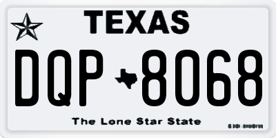 TX license plate DQP8068