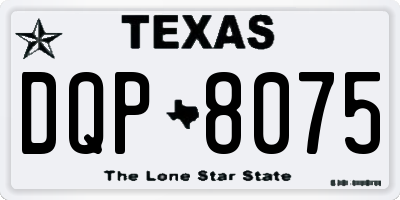 TX license plate DQP8075