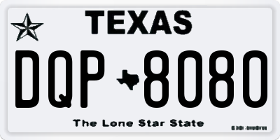 TX license plate DQP8080