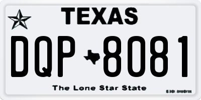 TX license plate DQP8081