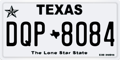 TX license plate DQP8084