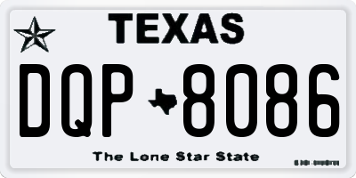 TX license plate DQP8086