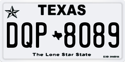 TX license plate DQP8089
