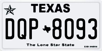 TX license plate DQP8093
