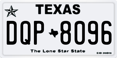 TX license plate DQP8096