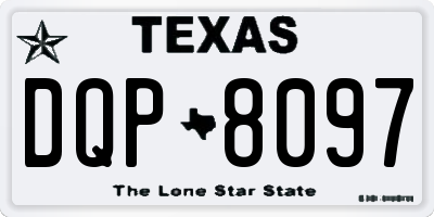 TX license plate DQP8097