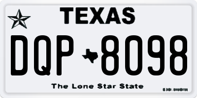 TX license plate DQP8098