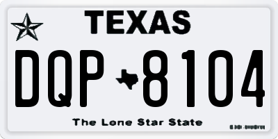 TX license plate DQP8104