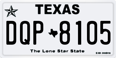 TX license plate DQP8105
