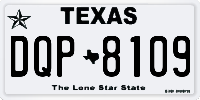 TX license plate DQP8109