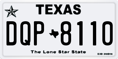 TX license plate DQP8110