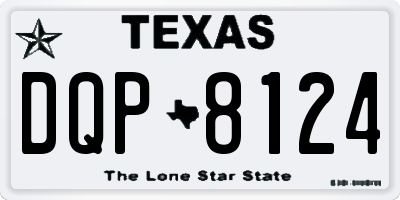TX license plate DQP8124