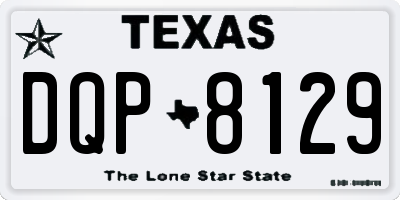 TX license plate DQP8129