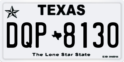 TX license plate DQP8130