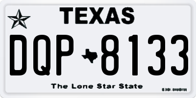 TX license plate DQP8133