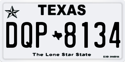 TX license plate DQP8134