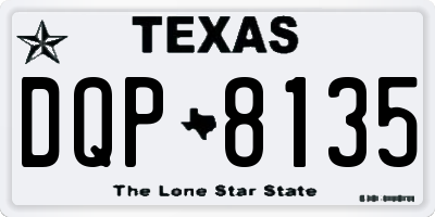 TX license plate DQP8135