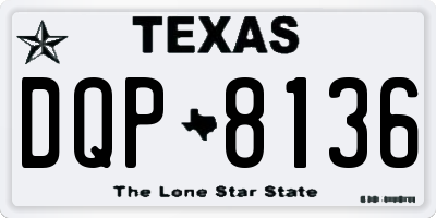 TX license plate DQP8136