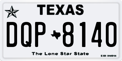 TX license plate DQP8140