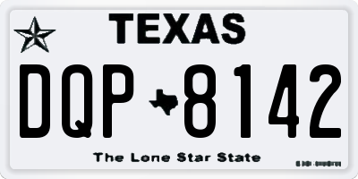 TX license plate DQP8142