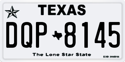 TX license plate DQP8145