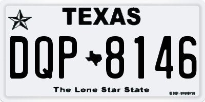 TX license plate DQP8146